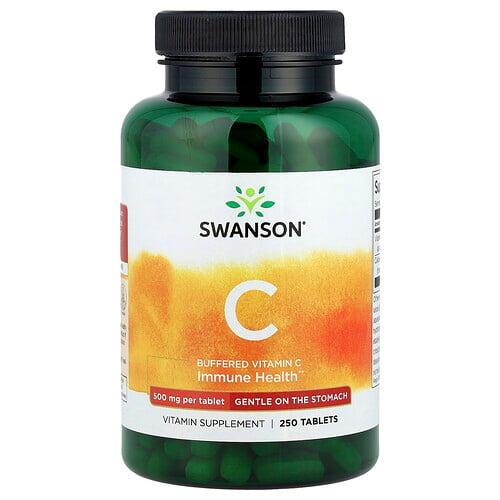 스완슨 비타민 Swanson Vitamins, 완충형 비타민C, 250정