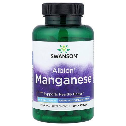 스완슨 비타민 Swanson Vitamins, Albion® 망간, 40mg, 캡슐 180정