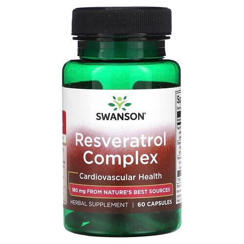 스완슨 비타민 Swanson Vitamins, 레스베라트롤 복합체, 캡슐 60정 상품 이미지