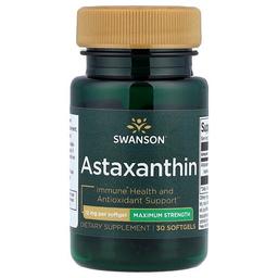 스완슨 비타민 Swanson Vitamins, 아스타잔틴, 맥시멈 스트렝스, 12mg, 소프트젤 30정