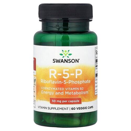 스완슨 비타민 Swanson Vitamins, R-5-P, 리보플라빈-5-인산염, 50mg, 베지 캡슐 60정 상품 이미지