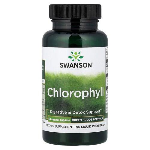 스완슨 비타민 Swanson Vitamins, Chlorophyl, 액상 베지 캡슐 90정