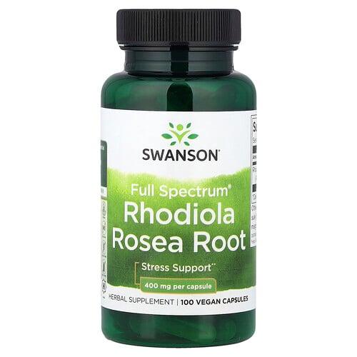 스완슨 비타민 Swanson Vitamins, Full Spectrum® 홍경천 뿌리, 400mg, 비건 캡슐 100정