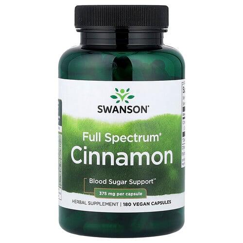 스완슨 비타민 Swanson Vitamins, Full Spectrum® 시나몬, 베지 캡슐 180정(캡슐 1정당 375mg)