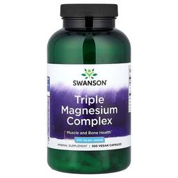 스완슨 비타민 Swanson Vitamins, 트리플 마그네슘 복합체, 400mg, 베지 캡슐 300정