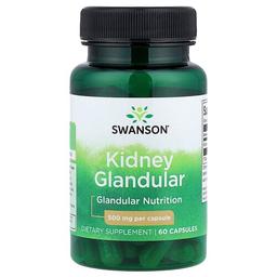 스완슨 비타민 Swanson Vitamins, 신장 분비선, 500mg, 캡슐 60정