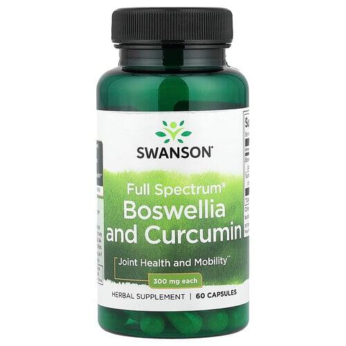 스완슨 비타민 Swanson Vitamins, Full Spectrum® 보스웰리아 및 커큐민, 캡슐 60정