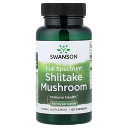스완슨 비타민 Swanson Vitamins, Full Spectrum® 표고버섯, 500mg, 캡슐 60정