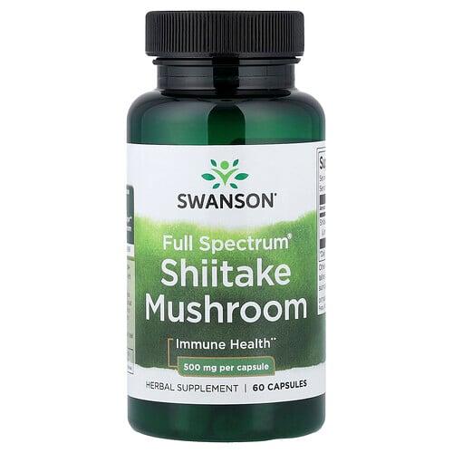스완슨 비타민 Swanson Vitamins, Full Spectrum® 표고버섯, 500mg, 캡슐 60정