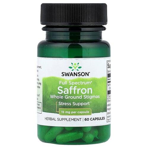 스완슨 비타민 Swanson Vitamins, Full Spectrum® 사프란, 15mg, 캡슐 60정