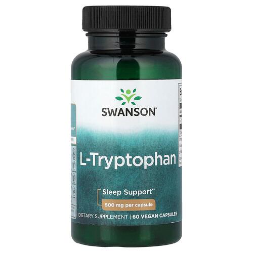 스완슨 비타민 Swanson Vitamins, l-트립토판, 500mg, 캡슐 60정