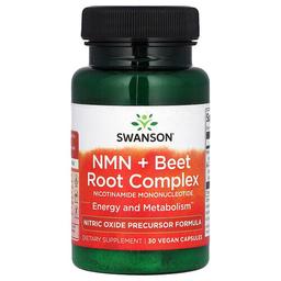 스완슨 비타민 Swanson Vitamins, NMN + 비트 뿌리 복합체, 베지 캡슐 30정