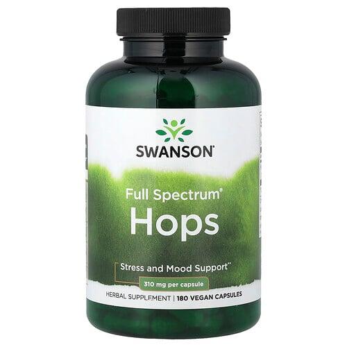 스완슨 비타민 Swanson Vitamins, Full Spectrum® 홉, 비건 캡슐 180정(캡슐 1정당 310mg)