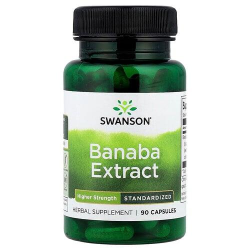 스완슨 비타민 Swanson Vitamins, 바나바 추출물, 캡슐 90정(캡슐 1정당 60mg) 상품 이미지