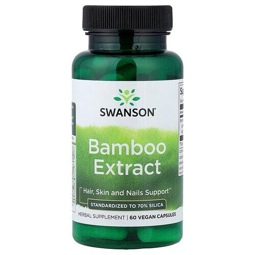 스완슨 비타민 Swanson Vitamins, 대나무 추출물, 베지 캡슐 60정(캡슐 1정당 300mg)