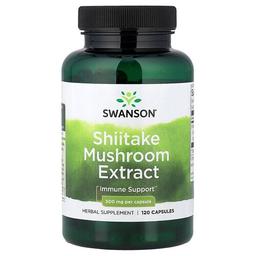 스완슨 비타민 Swanson Vitamins, 표고버섯 추출물, 500mg, 캡슐 120정