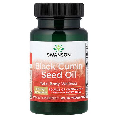 스완슨 비타민 Swanson Vitamins, 블랙 커민 시드 오일, Liq 베지 캡슐 60정