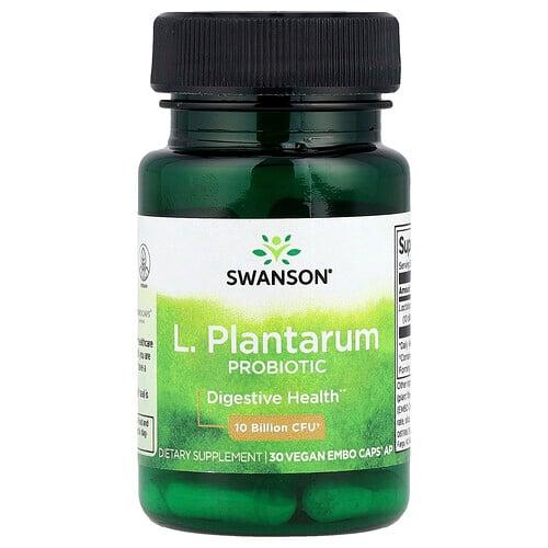 스완슨 비타민 Swanson Vitamins, L. 플란타럼 프로바이오틱, 100억CFU, EMBO Caps AP 비건 캡슐 30정