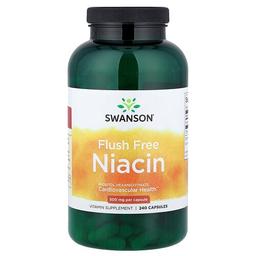 스완슨 비타민 Swanson Vitamins, 홍조 없는 니아신, 500mg, 캡슐 240정