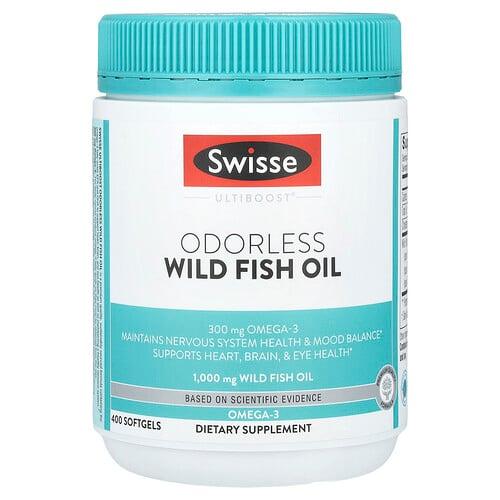 스위즈 Swisse, Ultiboost® 무향 야생 피쉬 오일, 1,000mg, 소프트젤 400정