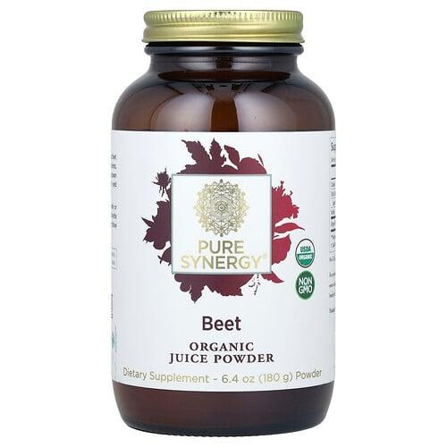퓨어 시너지 Pure Synergy, 비트, 유기농 즙 분말, 180g(6.4oz)