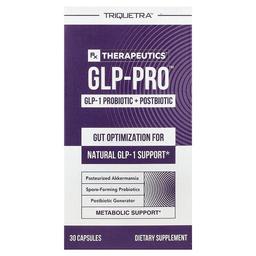 Triquetra Health, RX Therapeutic™, GLP-Pro™ GLP-1 프로바이오틱 + 포스트바이오틱, 캡슐 30정