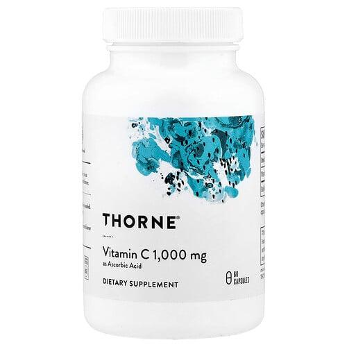 쏜 리서치 Thorne, 비타민C(아스코르브산), 60캡슐(캡슐당 1g)