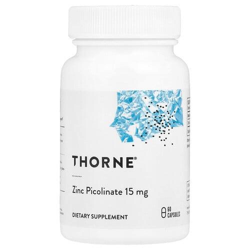 쏜 리서치 Thorne, 아연 피콜리네이트, 15mg, 캡슐 60정