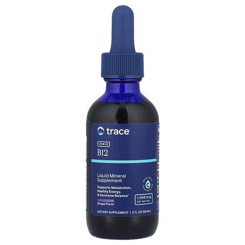 트레이스 미네랄 리서치 Trace, 이온 B12, 천연 포도 맛, 1,000mcg, 59ml(2fl oz) 상품 이미지