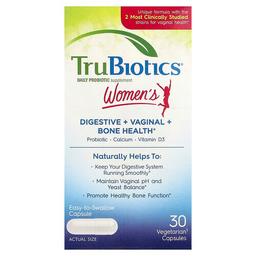 트루바이오틱스 TruBiotics, 여성용 소화 + 질 + 뼈 건강, 베지 캡슐 30정