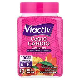 바이액티브 Viactiv, 비타민D3 + K2 함유 CoQ10 카디오 컴플리트, 과일 퓨전, 소프트츄 30개