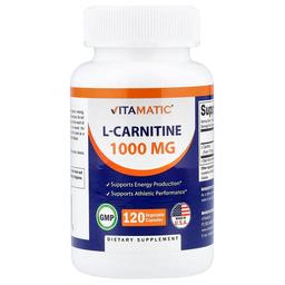 비타매틱 Vitamatic, L-카르니틴, 베지 캡슐 120정(캡슐 1정당 500mg)