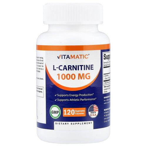 비타매틱 Vitamatic, L-카르니틴, 베지 캡슐 120정(캡슐 1정당 500mg)