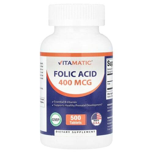 비타매틱 Vitamatic, 엽산, 400mcg, 500정
