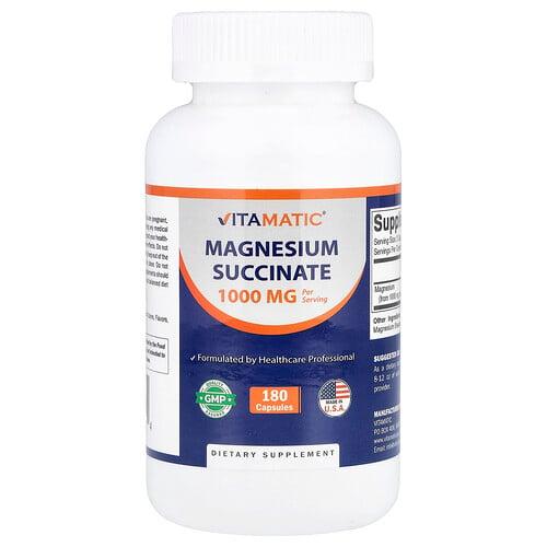 비타매틱 Vitamatic, 마그네슘 호박산염, 캡슐 180정(캡슐 1정당 500mg)