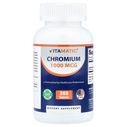 비타매틱 Vitamatic, 크로뮴, 1,000mcg, 365정