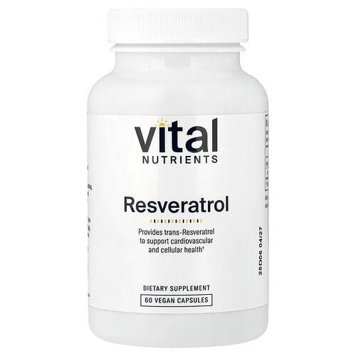Vital Nutrients, 레스베라트롤, 베지 캡슐 60정