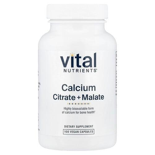 Vital Nutrients, 구연산 칼슘 + 말레이트, 300mg, 베지 캡슐 100정(캡슐당 150mg)