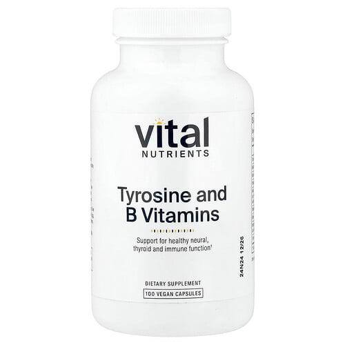 Vital Nutrients, 타이로신 및 비타민B군, 베지 캡슐 100정