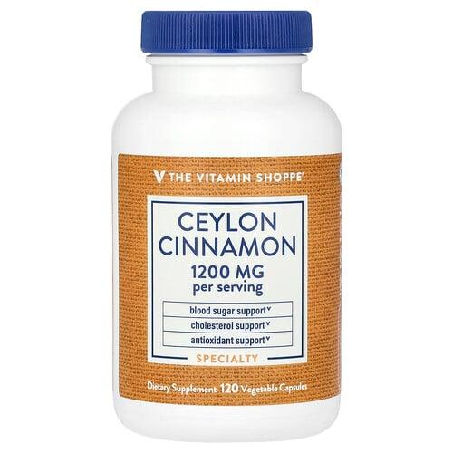 더 비타민 샵 The Vitamin Shoppe, 실론 시나몬, 베지 캡슐 120정(캡슐 1정당 600mg)