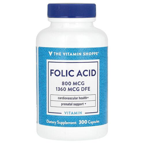 더 비타민 샵 The Vitamin Shoppe, 엽산, 800mcg, 캡슐 300정 상품 이미지