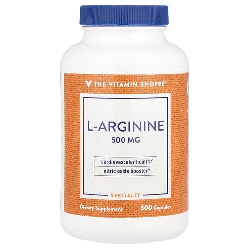 더 비타민 샵 The Vitamin Shoppe, L-알지닌, 500mg, 캡슐 300정 상품 이미지