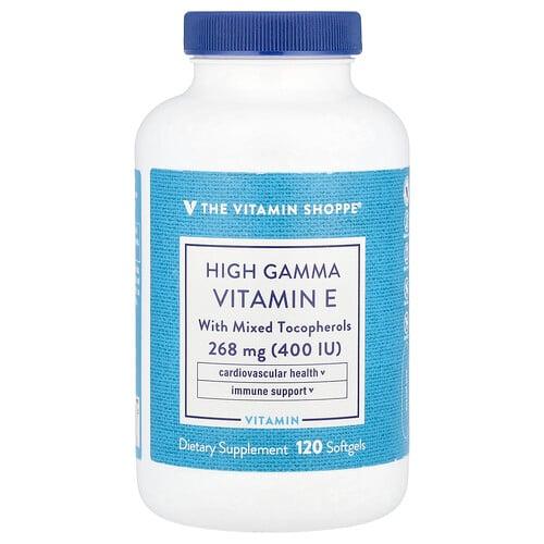 더 비타민 샵 The Vitamin Shoppe, 고 감마 비타민E, 혼합 토코페롤 함유, 소프트젤 120정 상품 이미지
