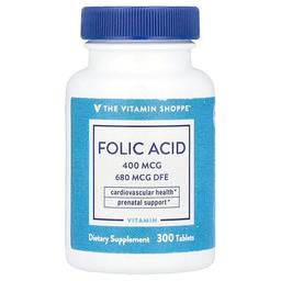더 비타민 샵 The Vitamin Shoppe, 엽산, 680mcg DFE, 300정