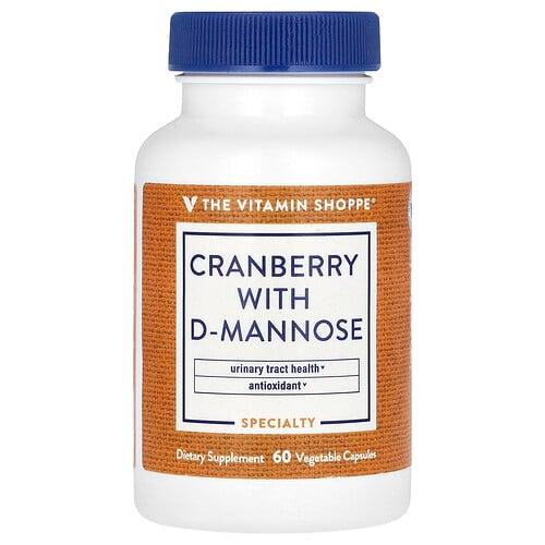 더 비타민 샵 The Vitamin Shoppe, 크랜베리, d-만노스 함유, 베지 캡슐 60정