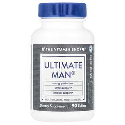 더 비타민 샵 The Vitamin Shoppe, Ultimate Man®, 종합비타민 및 종합 미네랄, 90정