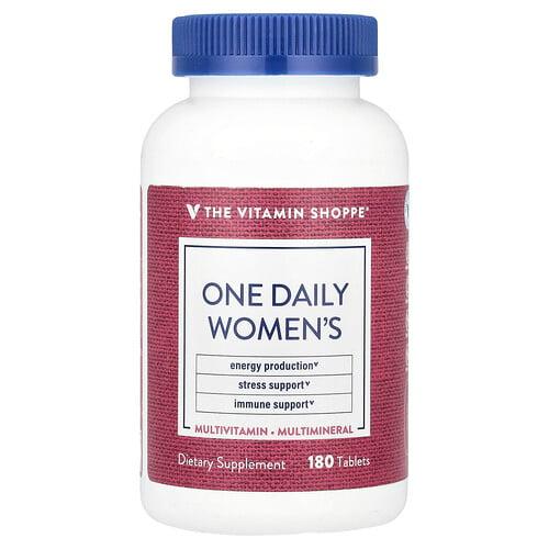 더 비타민 샵 The Vitamin Shoppe, 하루 1정 여성용, 종합비타민 및 종합미네랄, 180정