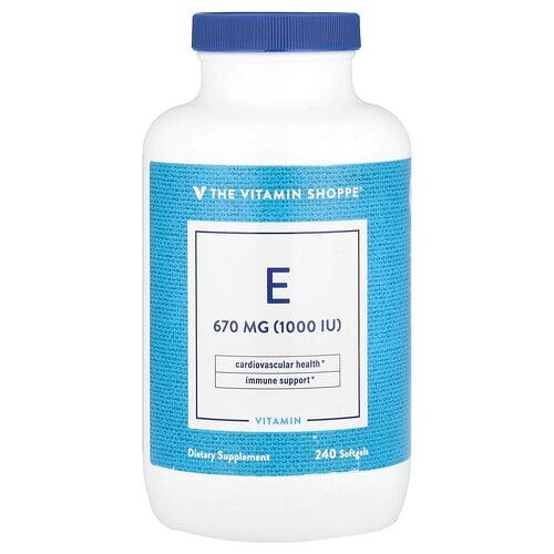 더 비타민 샵 The Vitamin Shoppe, 비타민E, 670mg(1,000IU), 소프트젤 240정 상품 이미지