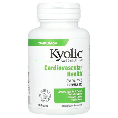 쿄릭 Kyolic, Aged Garlic Extract, 심혈관계 건강, 오리지널 포뮬라 100, 200정(1정당 300mg)