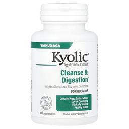 쿄릭 Kyolic, Aged Garlic Extract™, 정화 및 소화 기능, 포뮬라 102, 베지 정제 100정